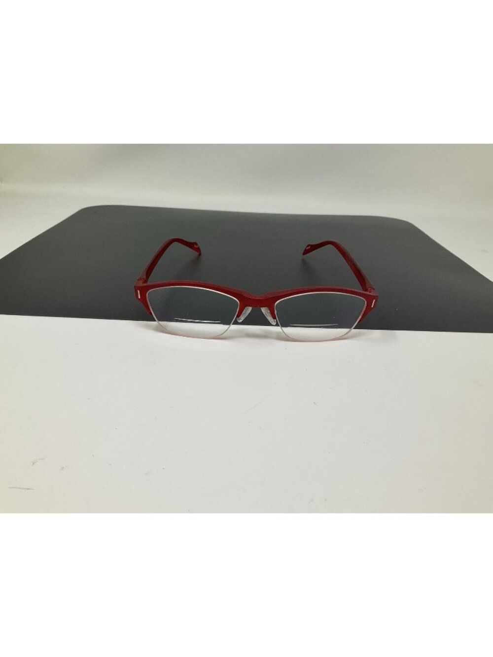 Zenni Eyeglass Frames Women Red Cat Eye 950218 Half Rim 50 [] 17-142